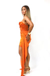 HEAT- Embellished Draped Mini Dress