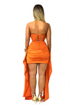 HEAT- Embellished Draped Mini Dress