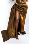 LIQUID GOLD MAXI SKIRT