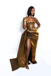 LIQUID GOLD MAXI SKIRT